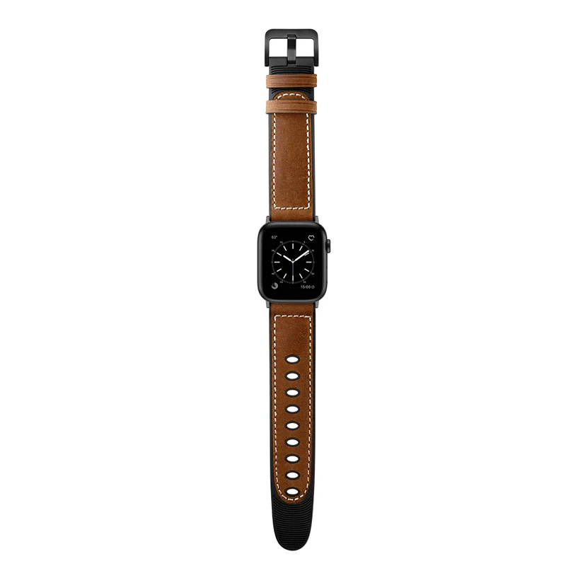 

Strap for Apple Watch Band 42mm 38mm Iwatch 5/4/3/2/1 44 Mm Leather&silicone Watchband for Apple Watch Band 44mm 40mm Bracelet