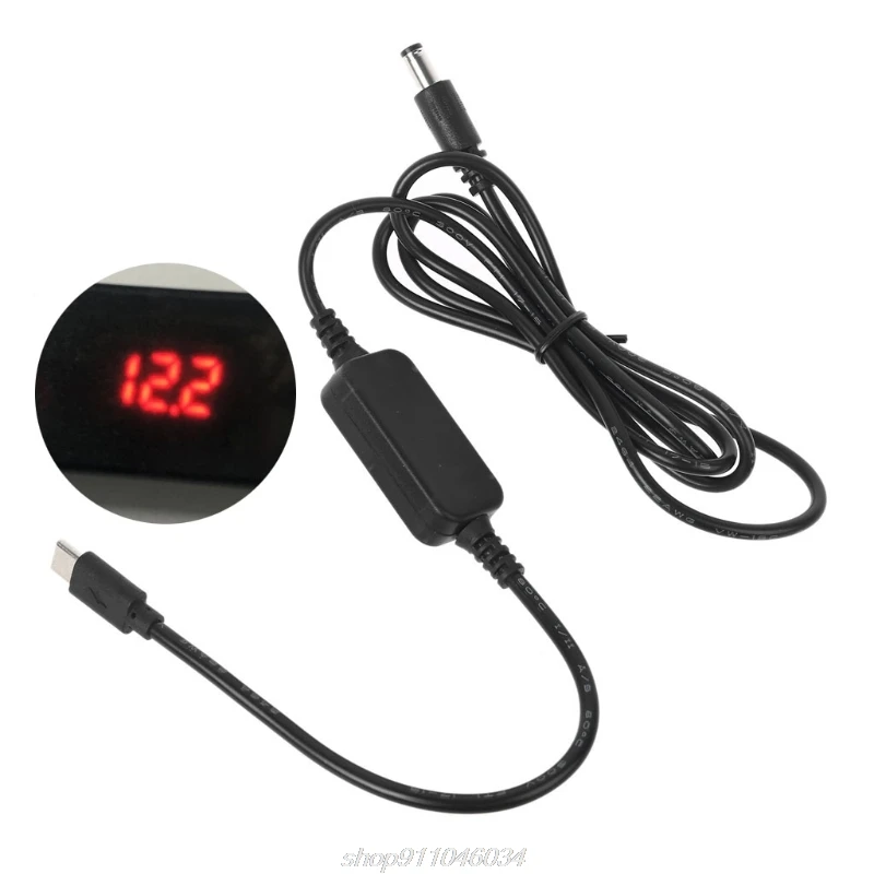 Тип C USB PD до 9V 12V 15V 20V 5 5x2 мм Conveter кабель Напряжение Дисплей Wi Fi маршрутизатор