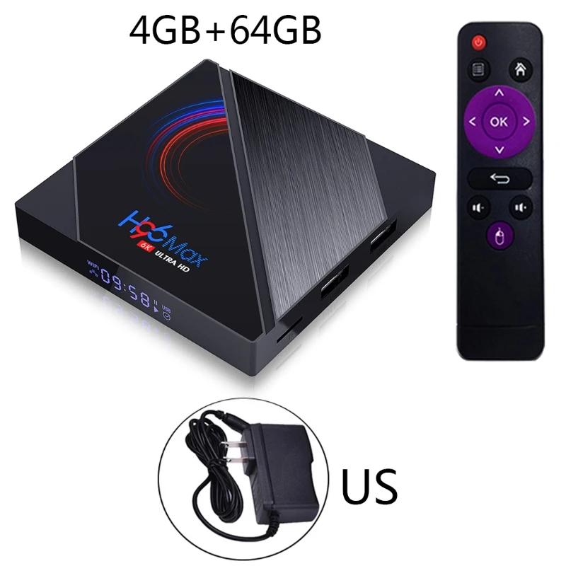 

H96 MAX Smart TV Box 16GB 32GB 64GB Allwinner H616 Quad Core ARM Cortex A53 Wifi BT4.0 Youtube Reproductor Set Top Box W3JB