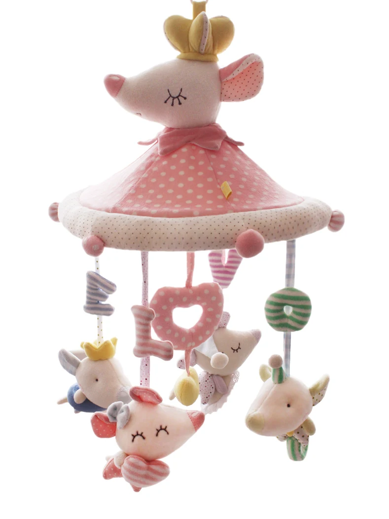 Плюшевые мягкие игрушки для детской коляски кроватка колокольчик пластиковый