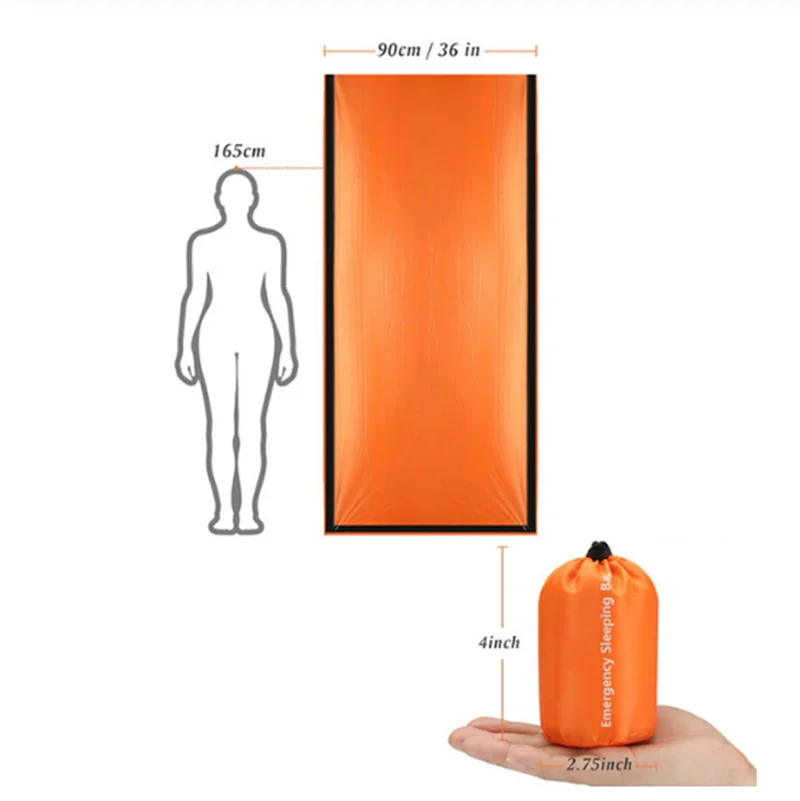 Аварийный спальный мешок для активного отдыха теплый водонепроницаемый из