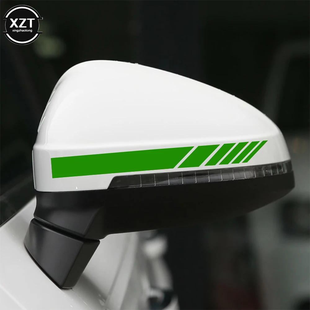 

Auto Car Sticker Non Fading Fashion Color Stripe Car Sticker Racing Strips Side Rear View Mirror Decor Decal