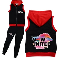 now united better album clothes kids casual tracksuit toddler boys hooded vest jacket pants 2pcs sets baby girls clothing set