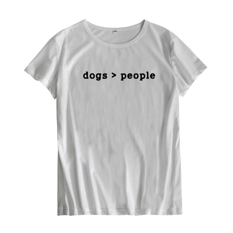 Футболка с надписью Dogs Are Greater That People Funny женская футболка принтом в виде букв Dog Lover