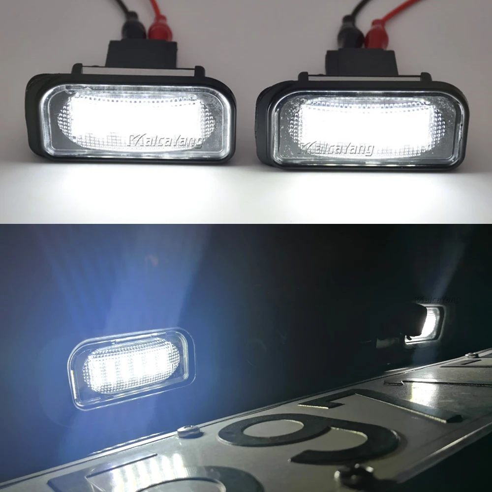 

New Hight Quality For Mercedes Benz W203 4D Sedan CLK A209 W209 C209 SMD White Error Free LED License Plate Lights Lamps Car Sty
