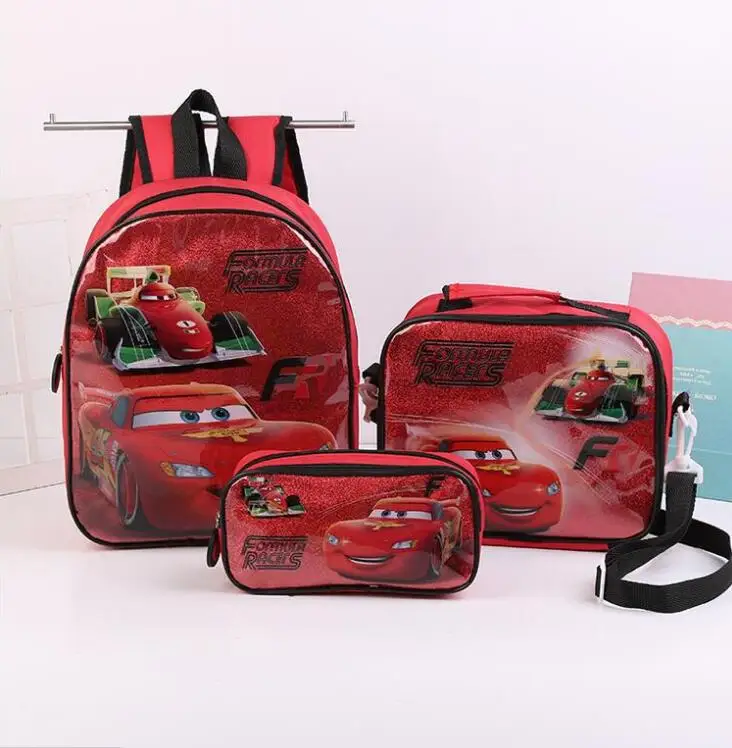 Детский школьный портфель для детского сада Disney 95 с машинкой «Человек-паук», мультяшный школьный портфель для мальчиков, милый детский рюкз...