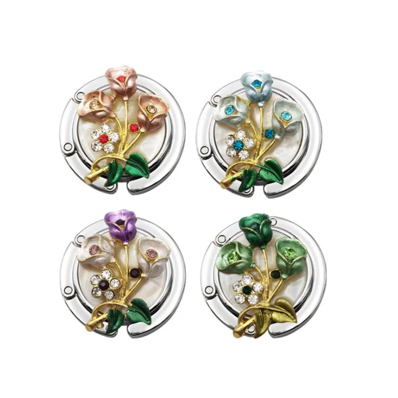 

4 шт./лот портативный металлический складной крючок для сумок, держатель для сумок, складной крючок для сумок