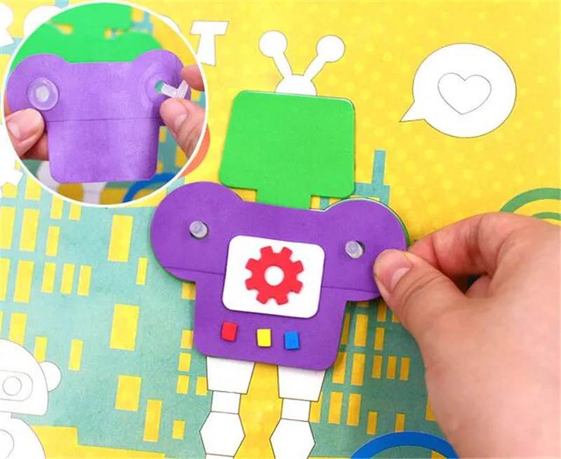 Happyxuan 10 снимков 3D ЕВА стикеры Рюкзак Для садика DIY ручной работы игрушки поделки