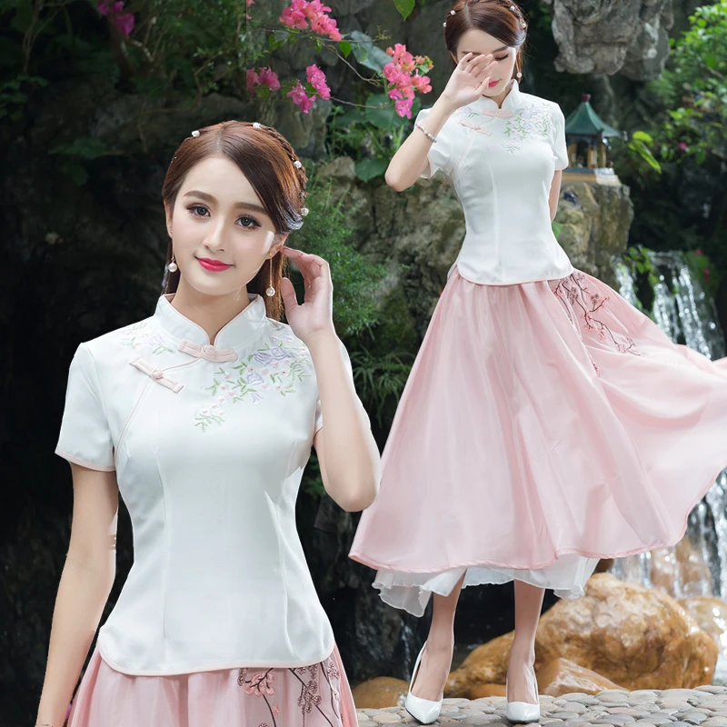 2020 избыточный воротник с пуговицами и вышивкой в виде цветка восстанавливает