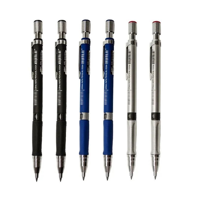 

Механический карандаш 2 мм, набор автоматических карандашей с 12 шт. серых/цветных свинцовых стержней 2B HB для рисования и письма . Механически...