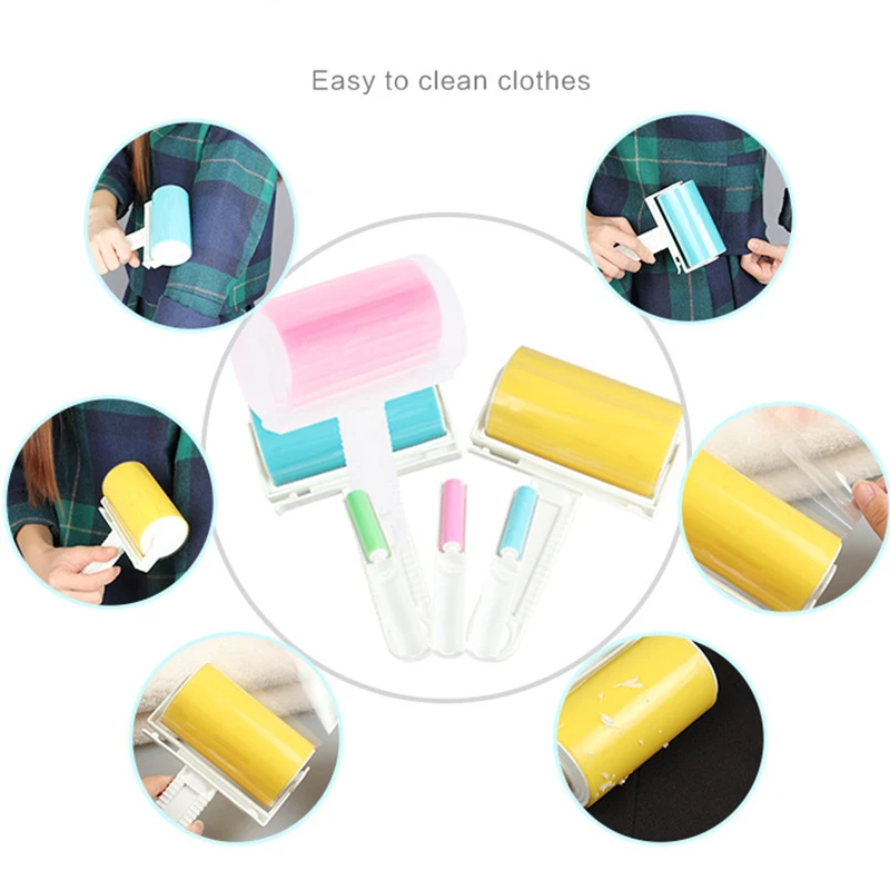 

Washable Drum Clothes Sticking Device Household Hair Sticking Clothes Roller Brush Sticking Duster Silicone Hair Suction Device