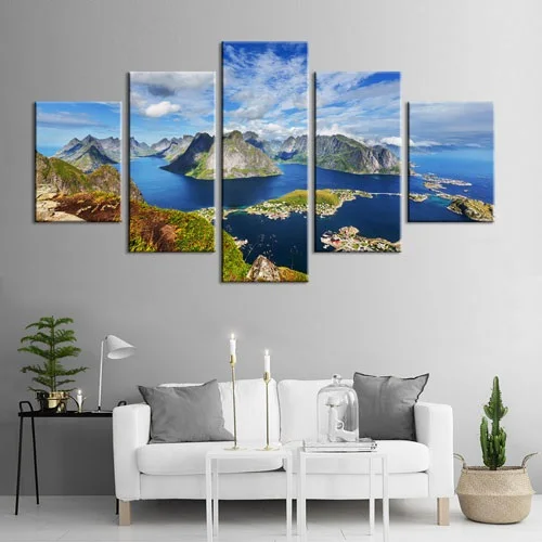 Холст картины плакаты 3 Северное озеро натуральная Настенная картина с