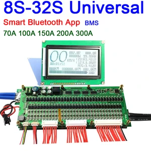 Умная батарея с 8S на 32S 100A 200A 300A плата защиты bms, литий-ионный Литий-железо-фосфатный аккумулятор 10S, 12S, 13S, 14S, 16S, 20S, 22S, 24S