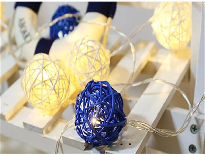 20 основного хода шарообразные светодиодный Рождество в белом и темно синем цвете