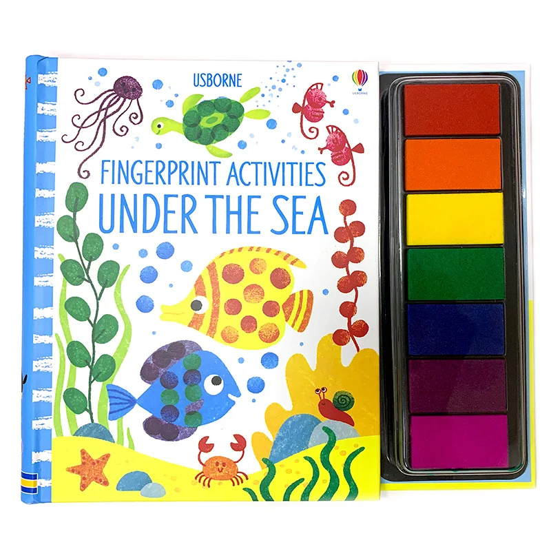 Пальчиковые граффити картина книга пигмент моющиеся Цвет Детские Обучающие