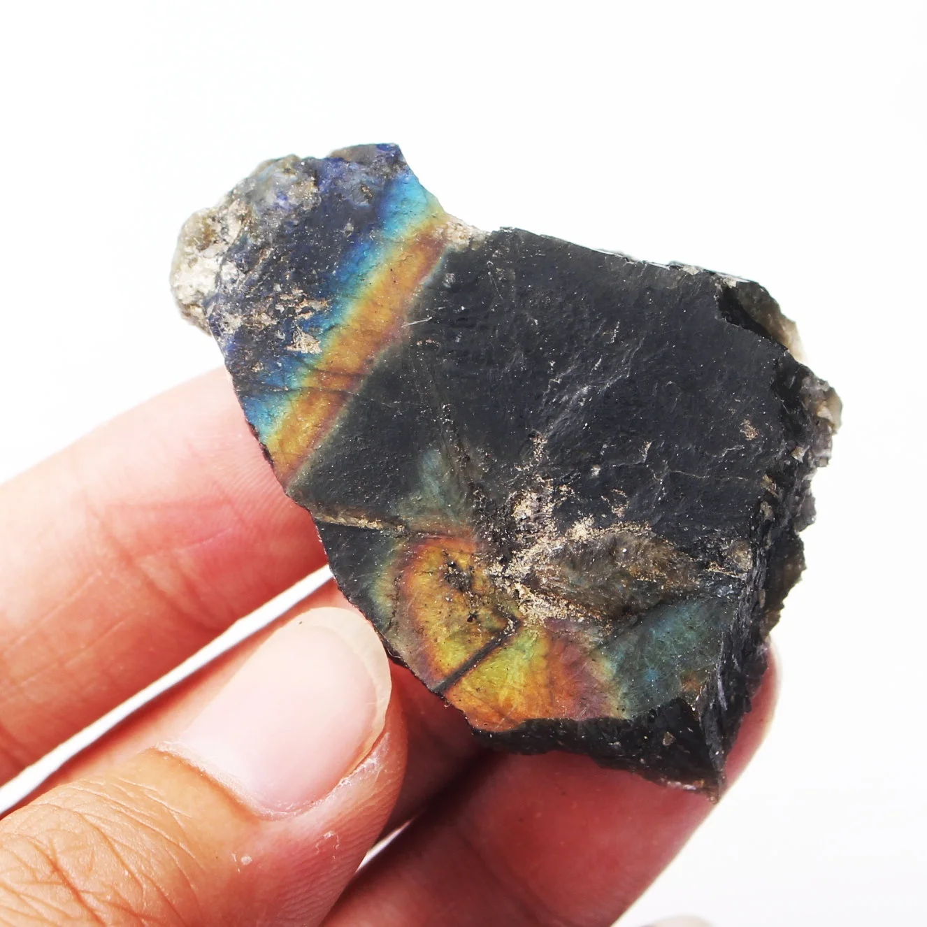 1PC 20-40g Natural Labradorite Mineral Specimen one face polished stone Rough Reiki Gemstone Healing | Дом и сад