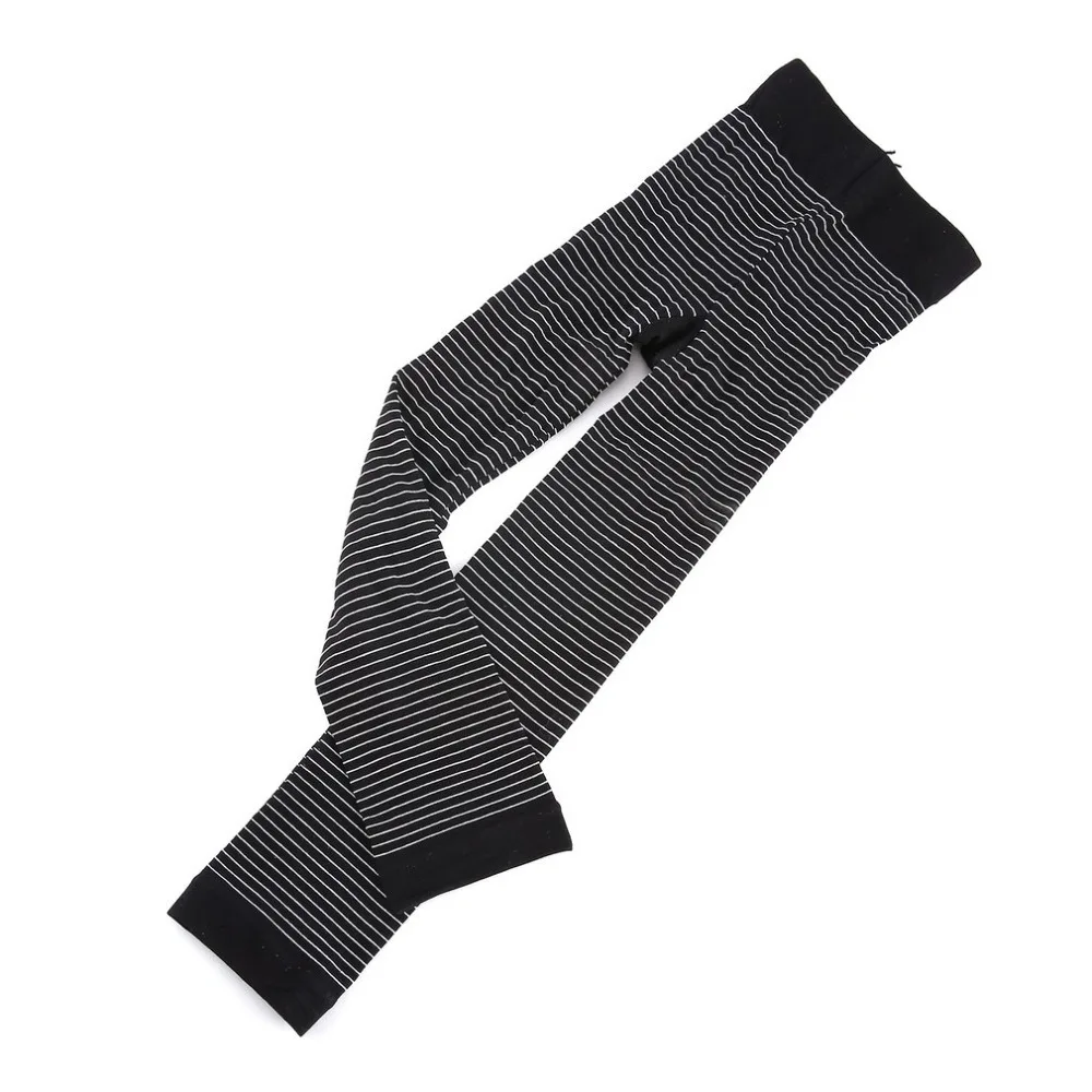 Женские полосатые модные черные колготки три четверти Длина Эластичные Колготки