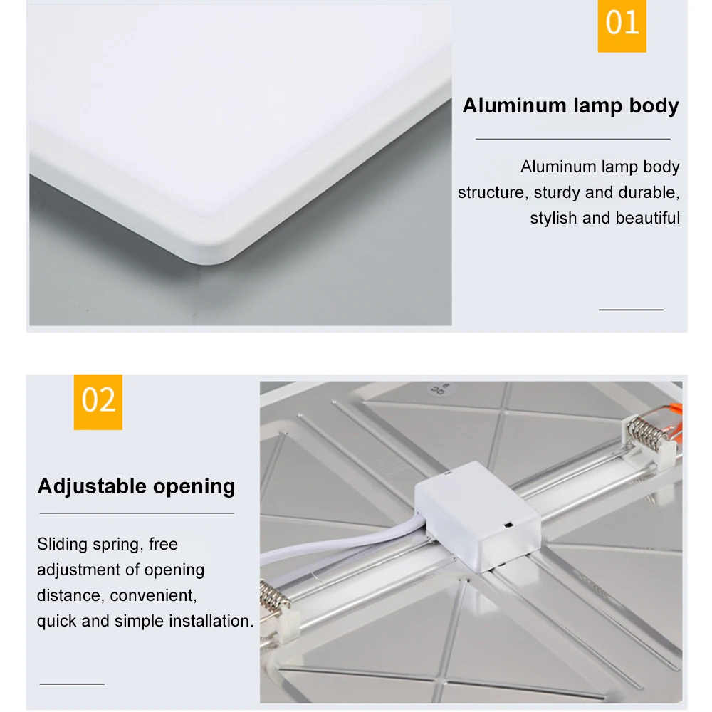 

High-Quality LED Adjustable Perforated Panel Lights, Recessed Panel Lights, High-Brightness Panel Lights For Store Bathrooms