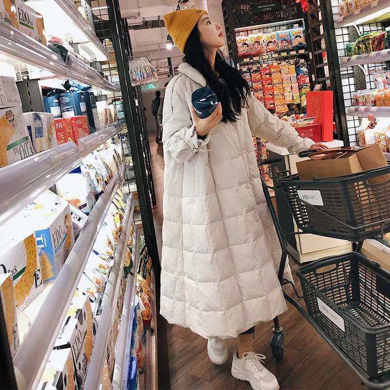 Зимнее и осеннее пуховое пальто Sustans 2019 свободная теплая легкая юбка до середины