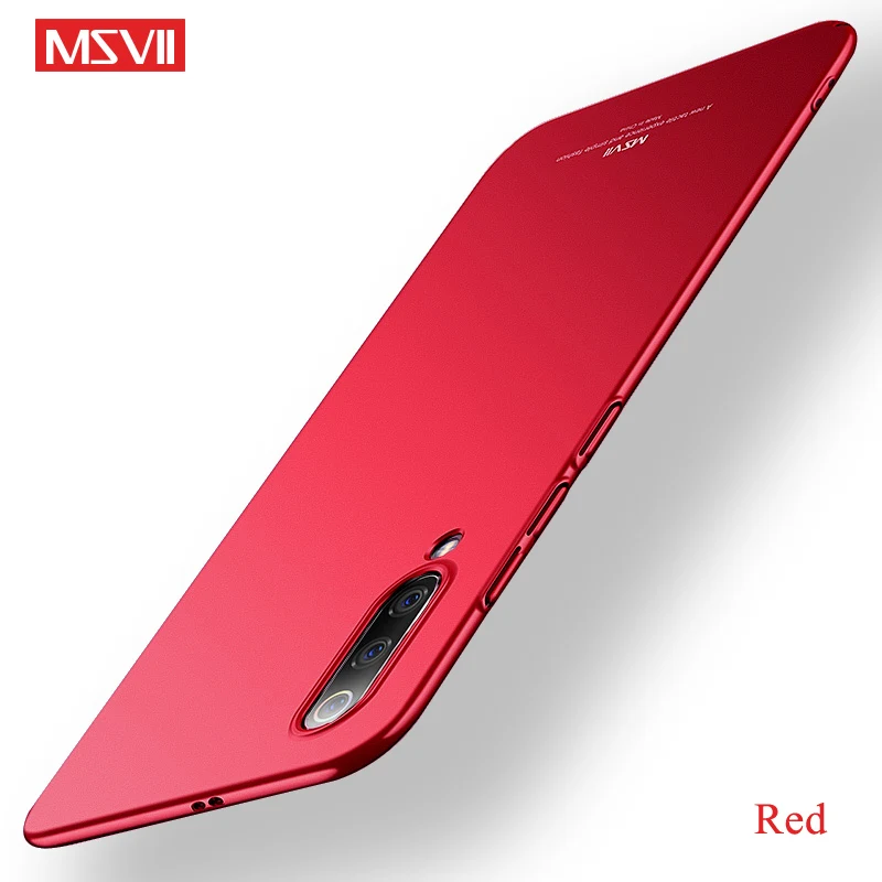 Чехол MSVII mi 9 матовый чехол для Xiaomi mi 9T mi 8 Pro Чехол Xio mi 9 SE Чехол-держатель с кольцом для Xiao mi CC9 Pro mi 8 9 Lite чехол s - Цвет: Simple red