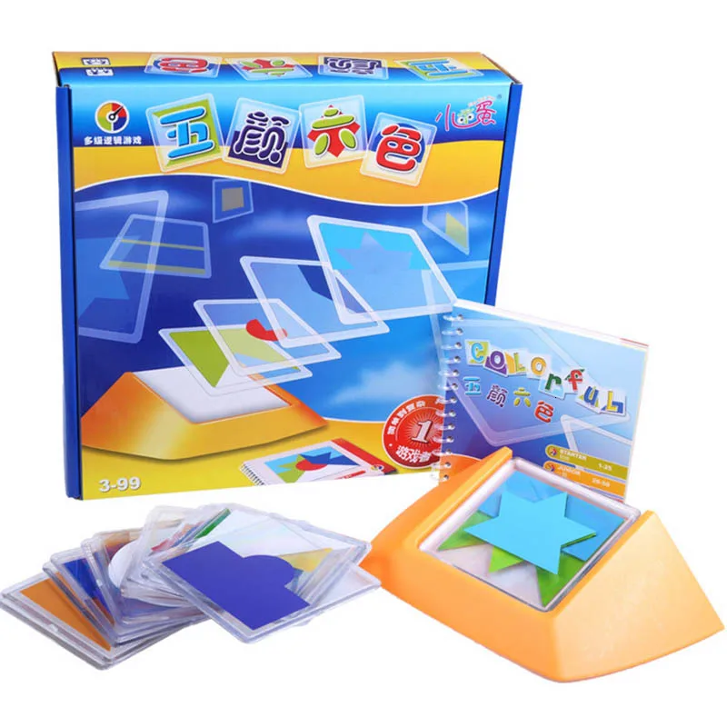100 Challenge головоломки с цветным кодом Tangram доска головоломка дети развивают логику