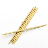 natural bamboo knitting needles natural double pointed hand sewing crochet hook set weaving toolus 22 75mm 10cm long5pcsset