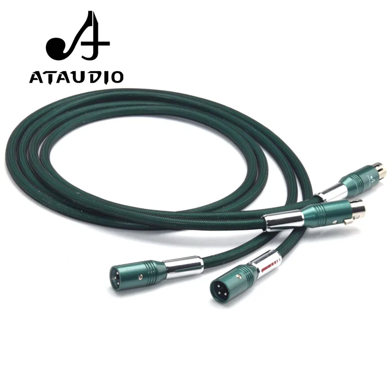 Посеребренный Hi Fi XLR кабель ATAUDIO end 2 аудиокабель штырь гнездо DAC D90 A90 E30 DX7 PRO