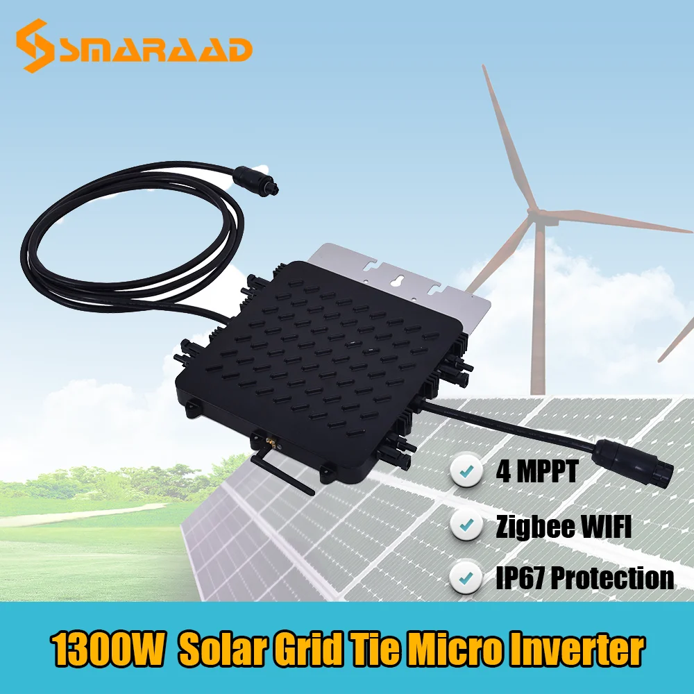 Микроинвертор Smaraad 600 вт 1300 фотоинвертор микро инвертор с сеткой 110 в 220