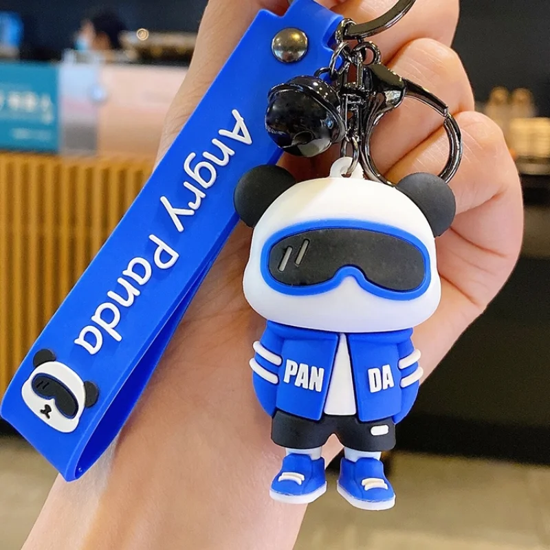 

Cute Animal Keychains Fashion Panda Keychain for Women Bag Pendant Jewelry Trinket Men's Car Key Ring Key Chain Brand designer