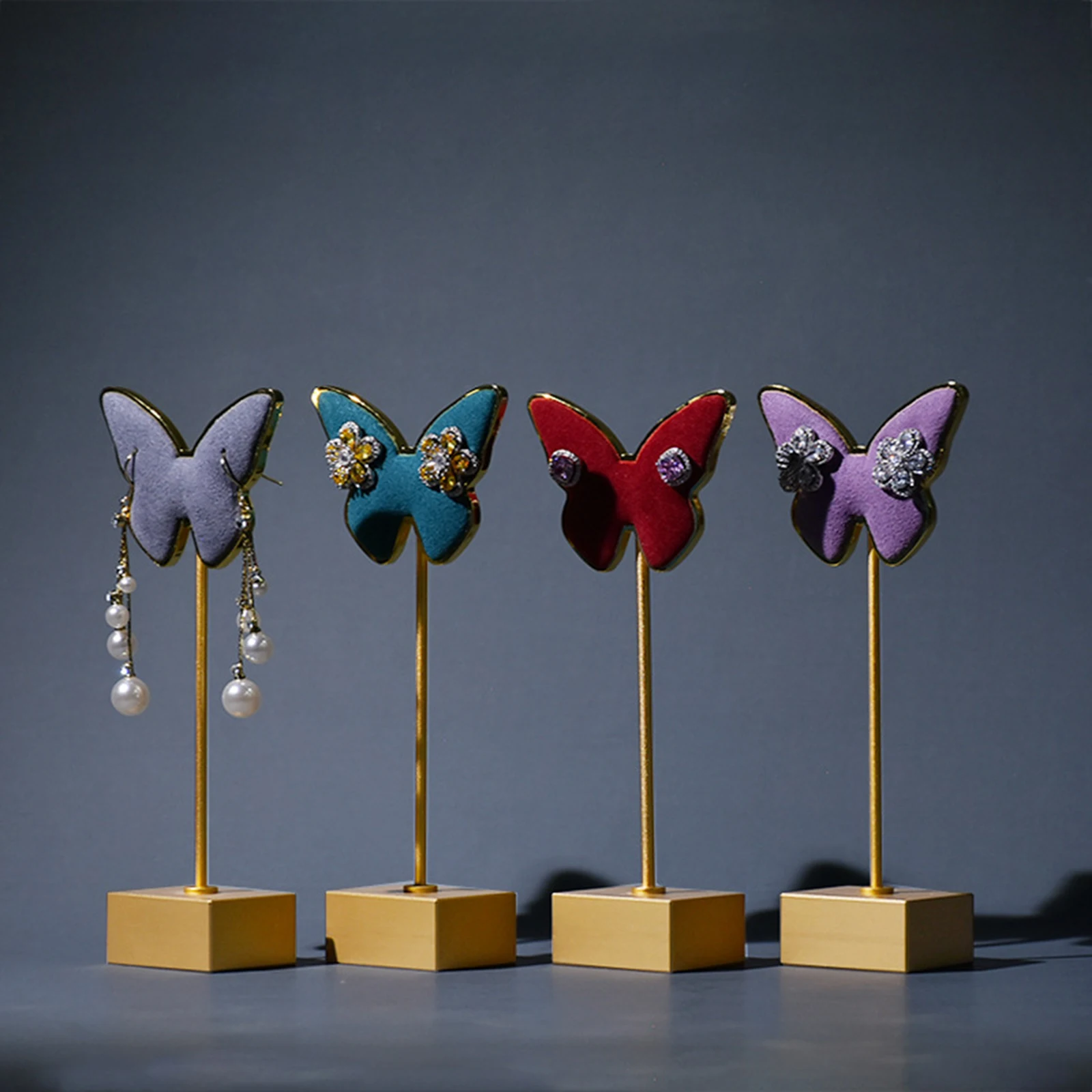 

Tabletop Butterfly Shape Earrings Stand Holder Jewelry Display Shelf