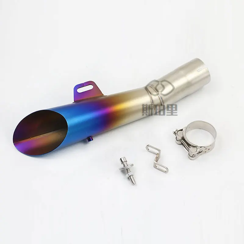 Half blue Универсальный Akrapovic выхлопной мотоцикл hp трубы Escape Moto DB убийца GP глушитель скутер для YAMAHA R6 gz125 ATV Dirt Bike KTM390 - Цвет: Half blue