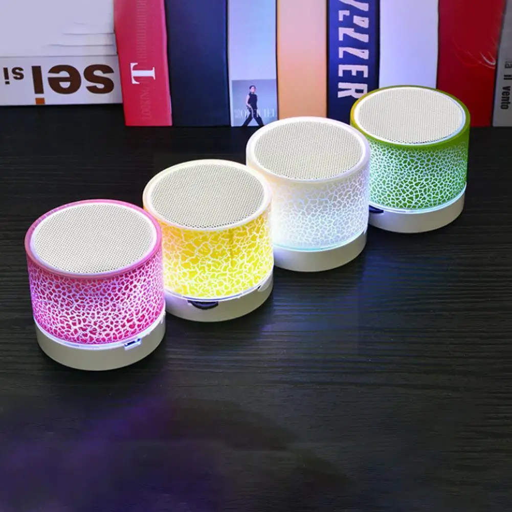 

Small Cackle Cluetooth Audio Colorful Card Mobile Phone Computer Light Small LED Subwoofer Speaker Emitting Steel Cannon Mi B3A2