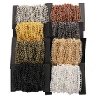 Цепочка для изготовления ювелирных изделий, золотистаясеребристая, металлическая, плоская, 2,53,54,5 мм