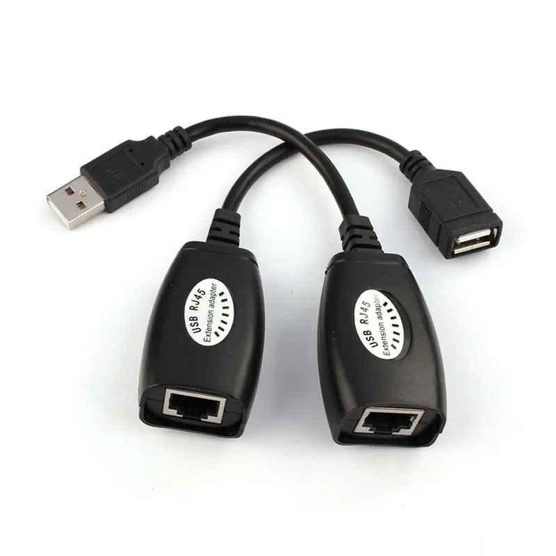 USB-удлинитель по заводской цене Новый UTP адаптер через один кабель RJ45 Ethernet CAT5E 6 до