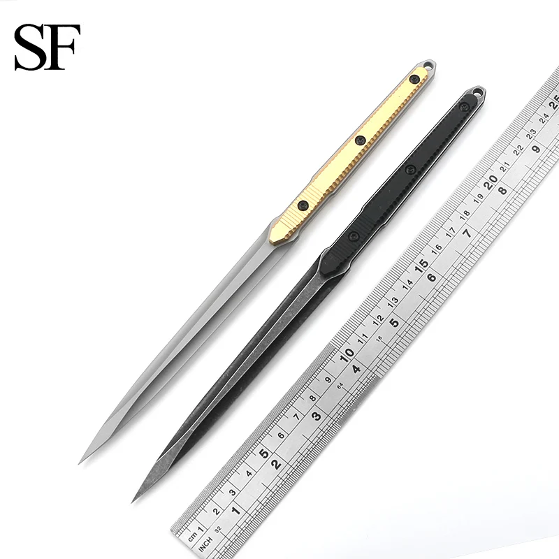 SF Новый 4 цвета зернистый чайный нож с ЧПУ Crowbar 440c vicisspmstone моющее лезвие уличный