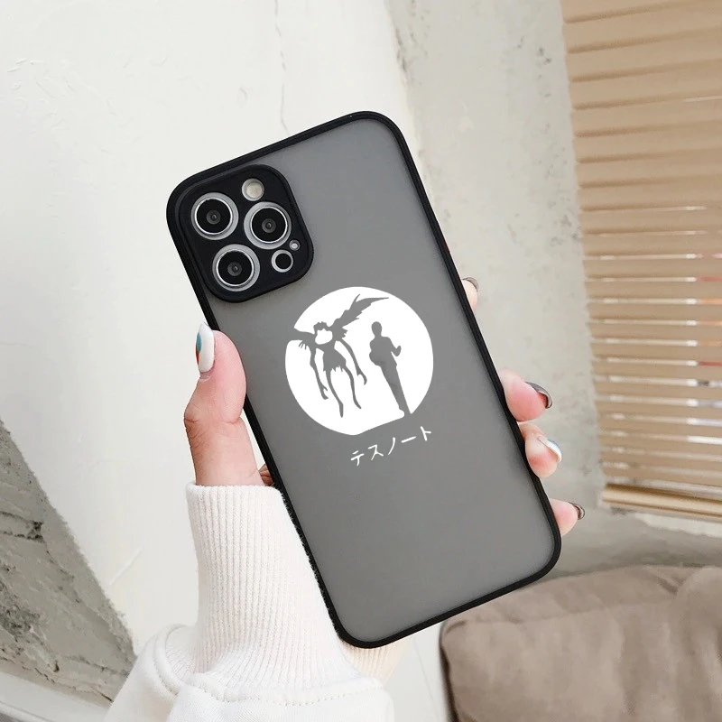 Cartoon Death Note Japan Anime Phone Case for IPhone 12 11 Pro Max X XR XS 6S 8 7 Plus 13 Soft matte Bumper rem and misa Cover | Мобильные