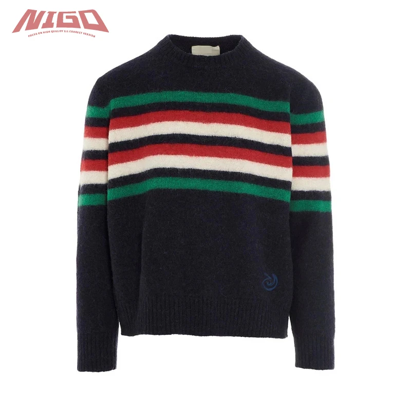 

NIGO GC 21SS красочный полосатый свитер # nigo536