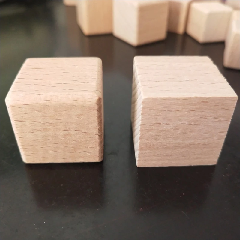 

54DF Spatial Reasoning Building Blocks Hardwood Plain Wood Block for Boys & Girls Basic Educational