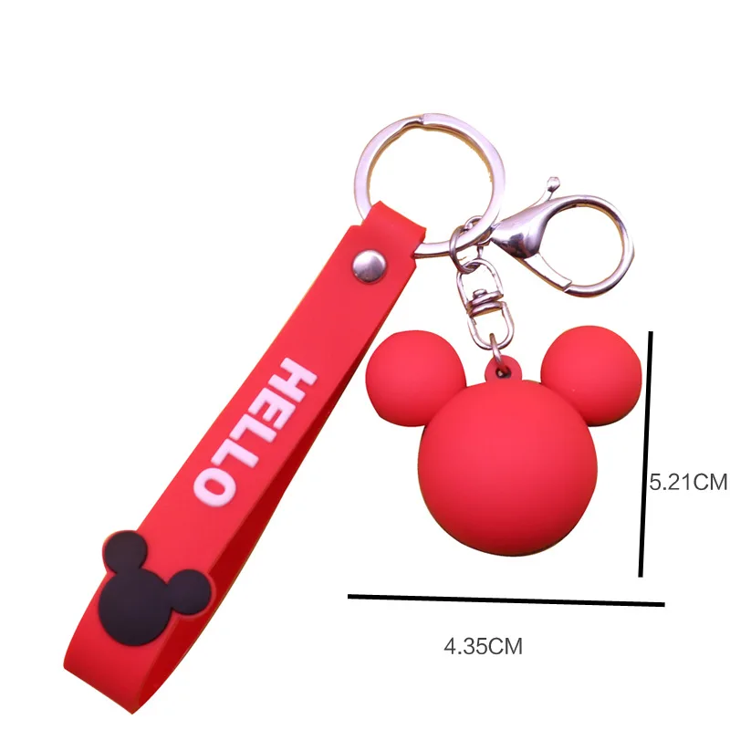 

Cute Cartoon Anime Mickey Head Key Chain Children Ladies Key Ring Creative Soft Mouse Pendant Couple Gift Package Decoration