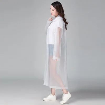 FGHGF Moda EVA kadыn ya【murluk Kalınlaşmış Su gechirmez yagpurluk kadninlar Temizle zaffefaf Kamp Su gechirmez ya【murluk takgim Elbise - Цвет: white