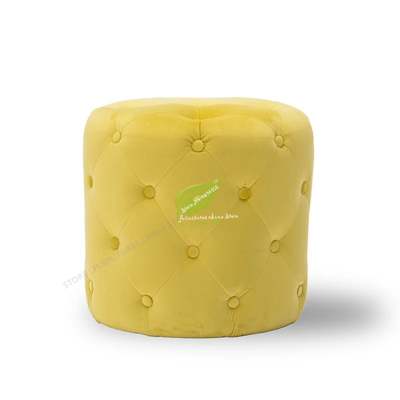 Роскошный тканевый диван для спальни деревянный стул маленький пуффа оттоманка