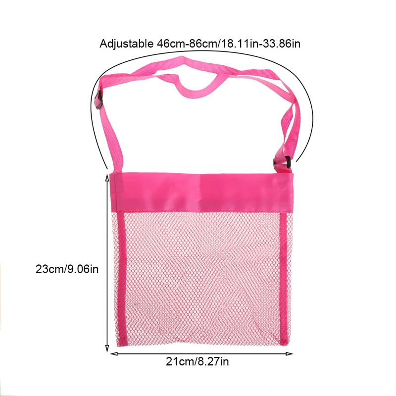 

2021 New Portable Kids Sand Away Mesh Beach Bag Shell Collection Carrying Toys Storage