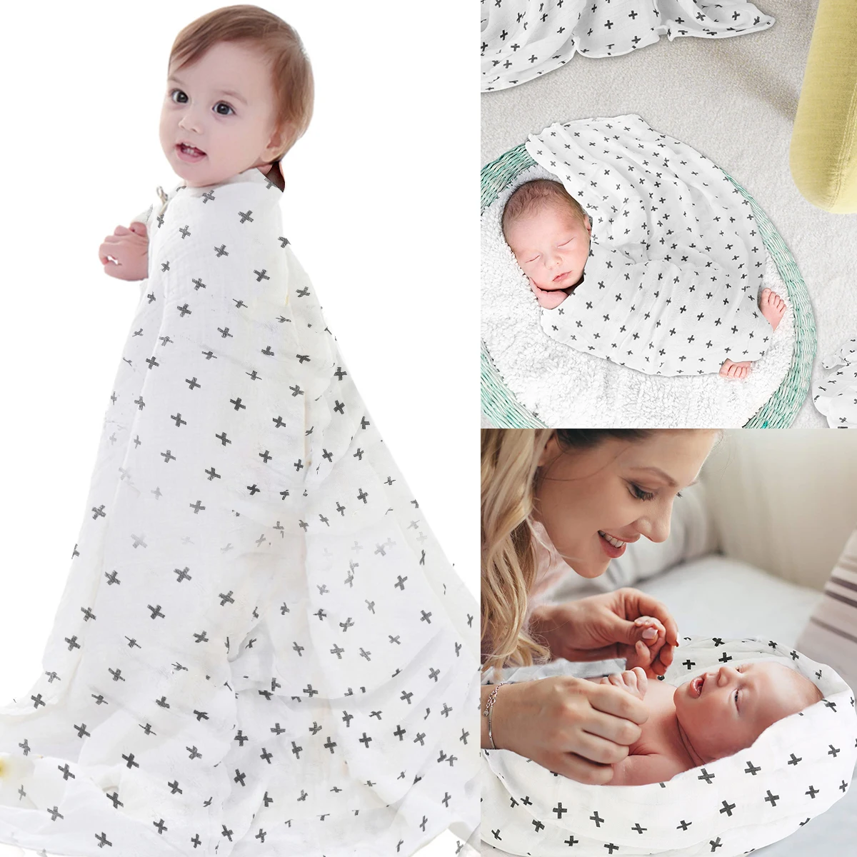 Одеяло муслиновое для новорожденных 4 шт./лот 100% хлопок | Мать и ребенок