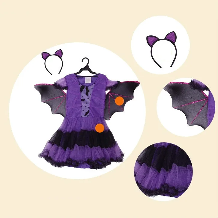 Костюм на Хэллоуин для детей страшный маскарадный костюм маленьких девочек