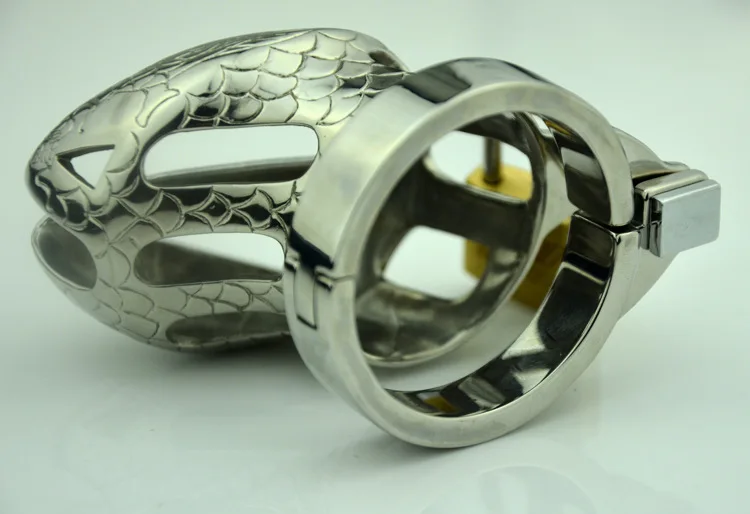 Мужская металлическая клетка для пениса фиксатор целомудрия размер S CB3000 Прямая