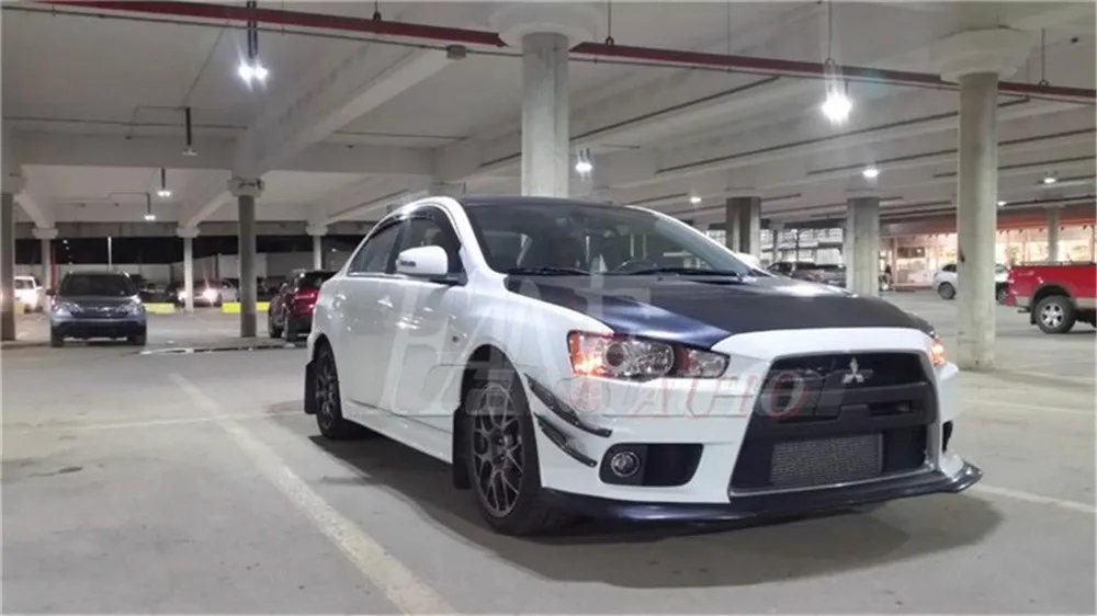 Карбоновый передний бампер сплиттер Canard для Mitsubishi Lancer GTS Evolution EVO X EX 10TH 2008