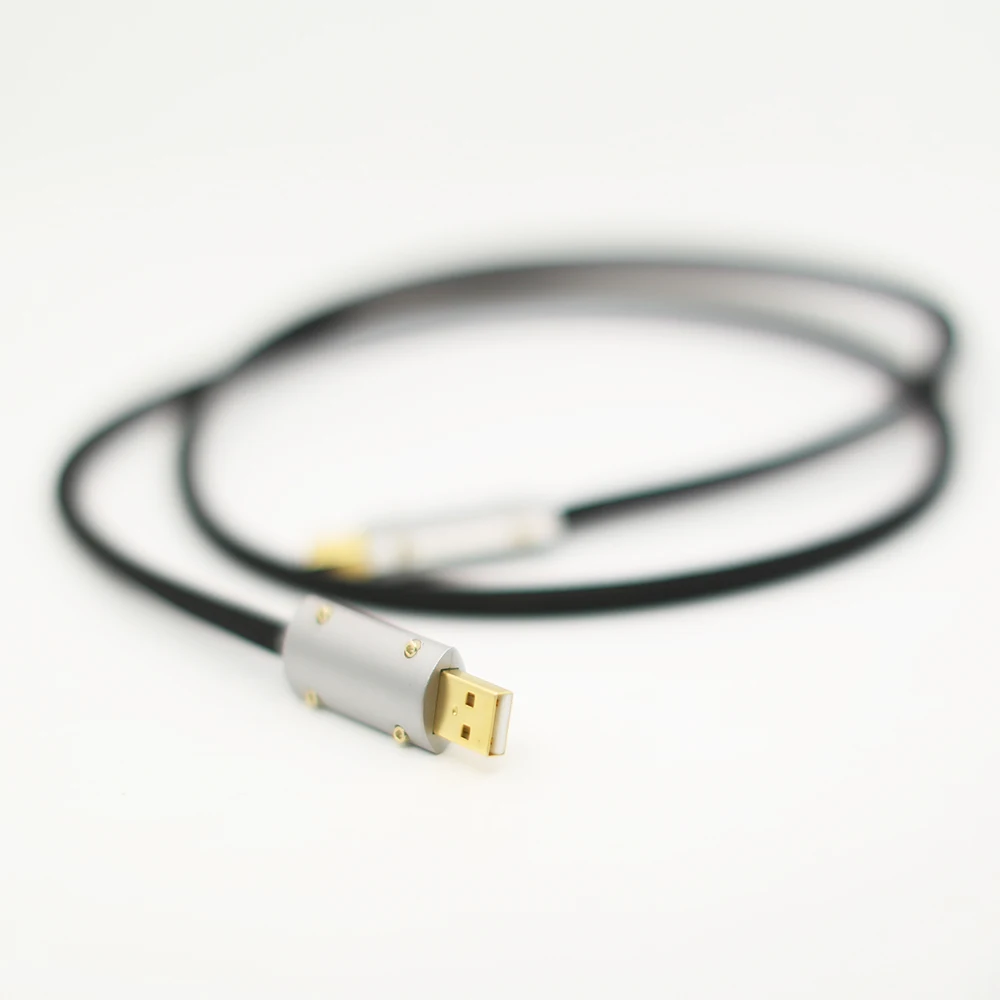 HI-End посеребренный OFC USB аудио кабель Audiophile USB AB A-B DAC позолоченный DAC декодер принтер кабель для передачи данных