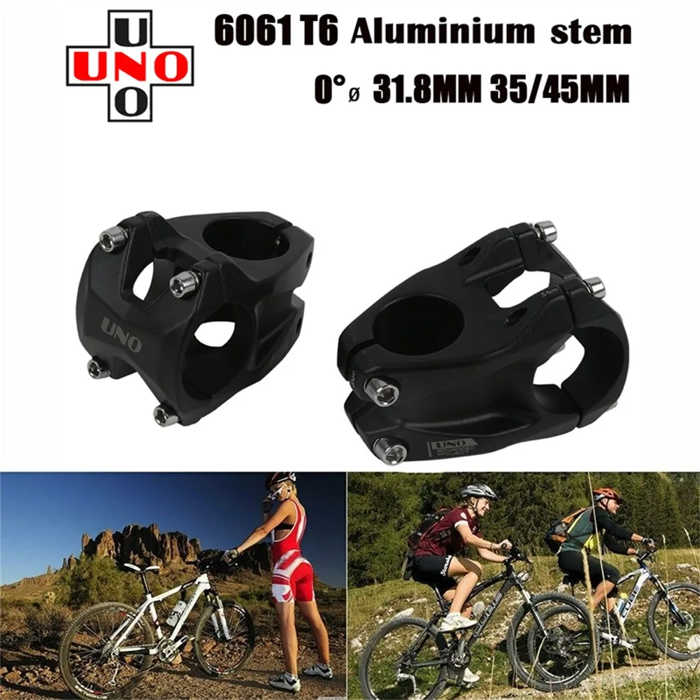 

UNO Bicycle Handlebar Stem Mountain MTB Road Bike Short Riser Bar Stem 31.8x35/45mm Cycle Handlebar Accessories Parts Bicicleta