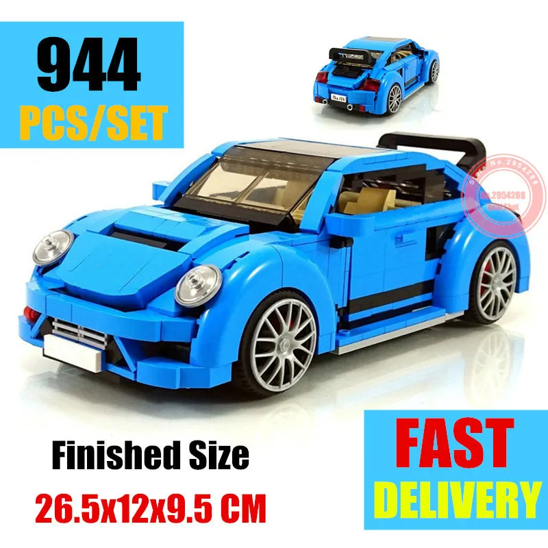 Новый MOC 944 шт Жук синий автомобиль Fit Lepinings Technic модель автомобиля строительные
