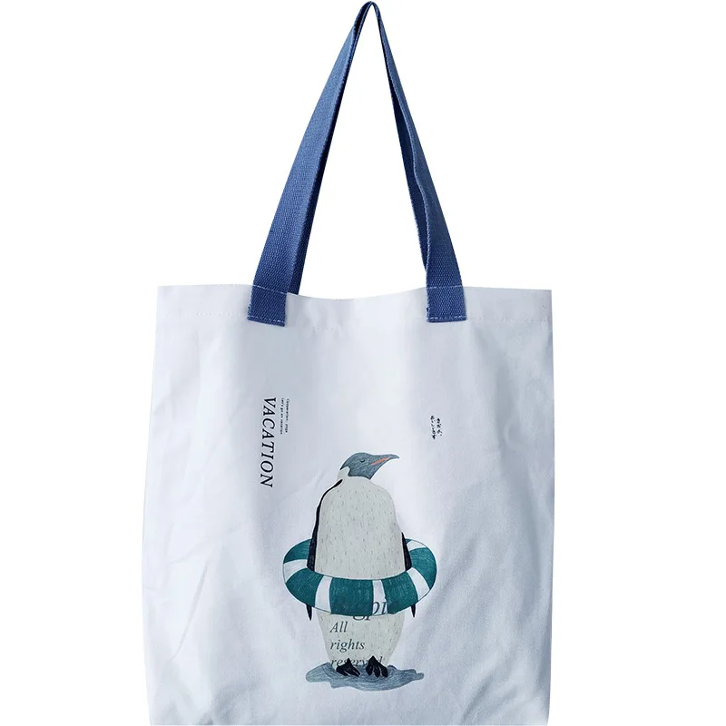 

2020 new Korean leisure canvas bag female shoulder environmental protection shopping bag portable university birthday department